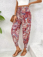 Load image into Gallery viewer, Tied Printed High Waist Pants