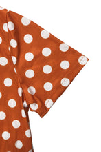 Load image into Gallery viewer, Plus Size Polka Dot Round Neck Top and Wide Leg Pants Set