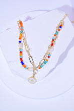 Load image into Gallery viewer, Multicolored Bead Double-Layered Charm Bracelet