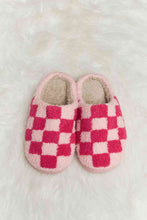 Load image into Gallery viewer, Melody Checkered Print Plush Slide Slippers