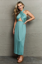 Load image into Gallery viewer, Ninexis Know Your Worth Criss Cross Halter Neck Maxi Dress