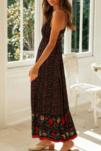 Load image into Gallery viewer, Bohemian Spaghetti Strap Frill Trim Maxi Dress