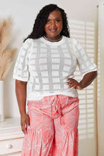 Load image into Gallery viewer, Double Take Ribbed Trim Round Neck Knit Top