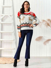 Load image into Gallery viewer, Reindeer Round Neck Sweater