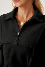 Load image into Gallery viewer, Half Zip Long Sleeve Sweatshirt with Pockets