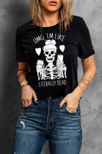 Load image into Gallery viewer, Skeleton Graphic Round Neck Tee