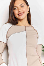 Load image into Gallery viewer, Double Take Color Block Exposed Seam Top