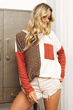 Load image into Gallery viewer, BiBi Color Block Brushed Checker Top