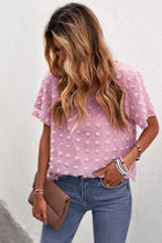 Load image into Gallery viewer, Swiss Dot Round Neck Blouse