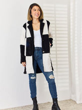 Load image into Gallery viewer, Color Block Button Up Long Sleeve Coat