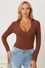 Load image into Gallery viewer, V-Neck Long Sleeve Bodysuit