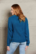 Load image into Gallery viewer, Double Take Surplice Neck Dropped Shoulder Sweater