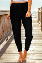 Load image into Gallery viewer, Elastic Waist Cropped Jogger Pants with Pockets