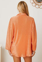 Load image into Gallery viewer, Textured Button Up Long Sleeve Shirt