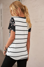 Load image into Gallery viewer, Striped T-Shirt with Patch Pocket