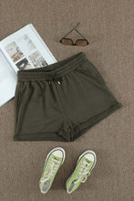 Load image into Gallery viewer, Drawstring Cuffed Shorts with Pockets