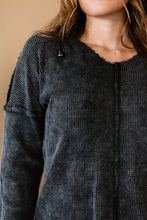 Load image into Gallery viewer, BiBi Take a Break Mineral Wash Waffle Knit Hoodie