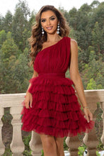Load image into Gallery viewer, One-Shoulder Sleeveless Dress
