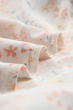 Load image into Gallery viewer, Floral Smocked Tie-Neck Buttoned Blouse
