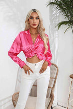 Load image into Gallery viewer, Lapel Collar Button Up Long Sleeve Shirt