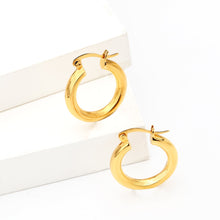 Load image into Gallery viewer, Gold-Plated Copper Huggie Earrings