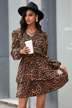 Load image into Gallery viewer, Leopard Print Layered Mini Dress