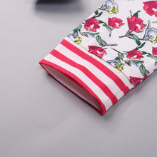 Load image into Gallery viewer, Floral Striped Round Neck Sleeveless Jumpsuit