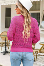 Load image into Gallery viewer, Openwork V-Neck Cardigan