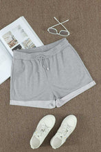 Load image into Gallery viewer, Drawstring Cuffed Shorts with Pockets