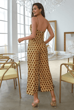 Load image into Gallery viewer, Printed Spaghetti Strap Cropped Jumpsuit