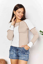 Load image into Gallery viewer, Double Take Color Block Exposed Seam Top