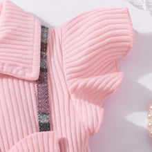 Load image into Gallery viewer, Baby Girl Plaid Collared Bow Detail Dress