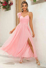 Load image into Gallery viewer, Asymmetrical Ruched Slit Dress