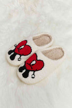 Load image into Gallery viewer, Melody Love Heart Print Plush Slippers