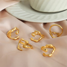 Load image into Gallery viewer, 18K Gold-Plated Irregular Open Ring