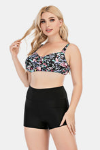 Load image into Gallery viewer, Plus Size Floral Ruched Two-Piece Swim Set