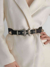 Load image into Gallery viewer, Double Buckle PU Leather Belt