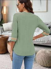 Load image into Gallery viewer, V-Neck Eyelet Blouse