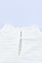 Load image into Gallery viewer, Frill Trim Balloon Sleeve Textured Blouse