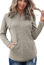 Load image into Gallery viewer, Hooded Long Sleeve Top