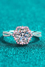 Load image into Gallery viewer, 1 Carat Moissanite Flower-Shaped Crisscross Ring