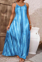 Load image into Gallery viewer, Tie-Dye Spaghetti Strap Maxi Dress