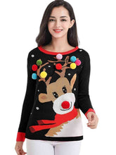 Load image into Gallery viewer, Rudolph Pom-Pom Trim Sweater