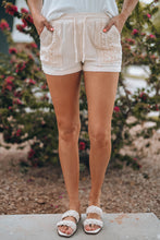 Load image into Gallery viewer, Crochet Detail Drawstring Shorts