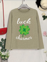 Load image into Gallery viewer, LUCK CHARMER Lucky Clover Round Neck T-Shirt
