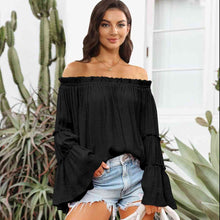 Load image into Gallery viewer, Off-Shoulder Frill Trim Blouse