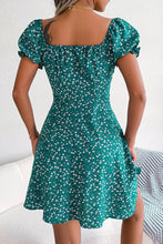 Load image into Gallery viewer, Ditsy Floral Drawstring A-Line Dress