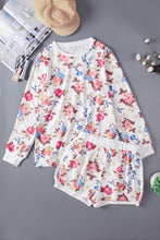 Load image into Gallery viewer, Floral Long Sleeve Top and Shorts Set