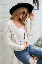 Load image into Gallery viewer, Open Front Cuffed Cropped Cardigan