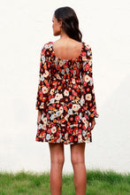 Load image into Gallery viewer, Floral Smocked Balloon Sleeve Tiered Dress
